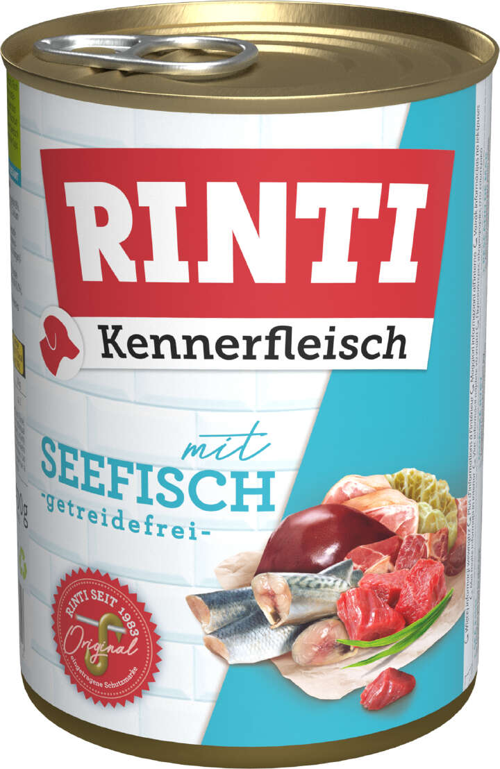 RINTI Hunde-Nassfutter Kennerfleisch Seefisch